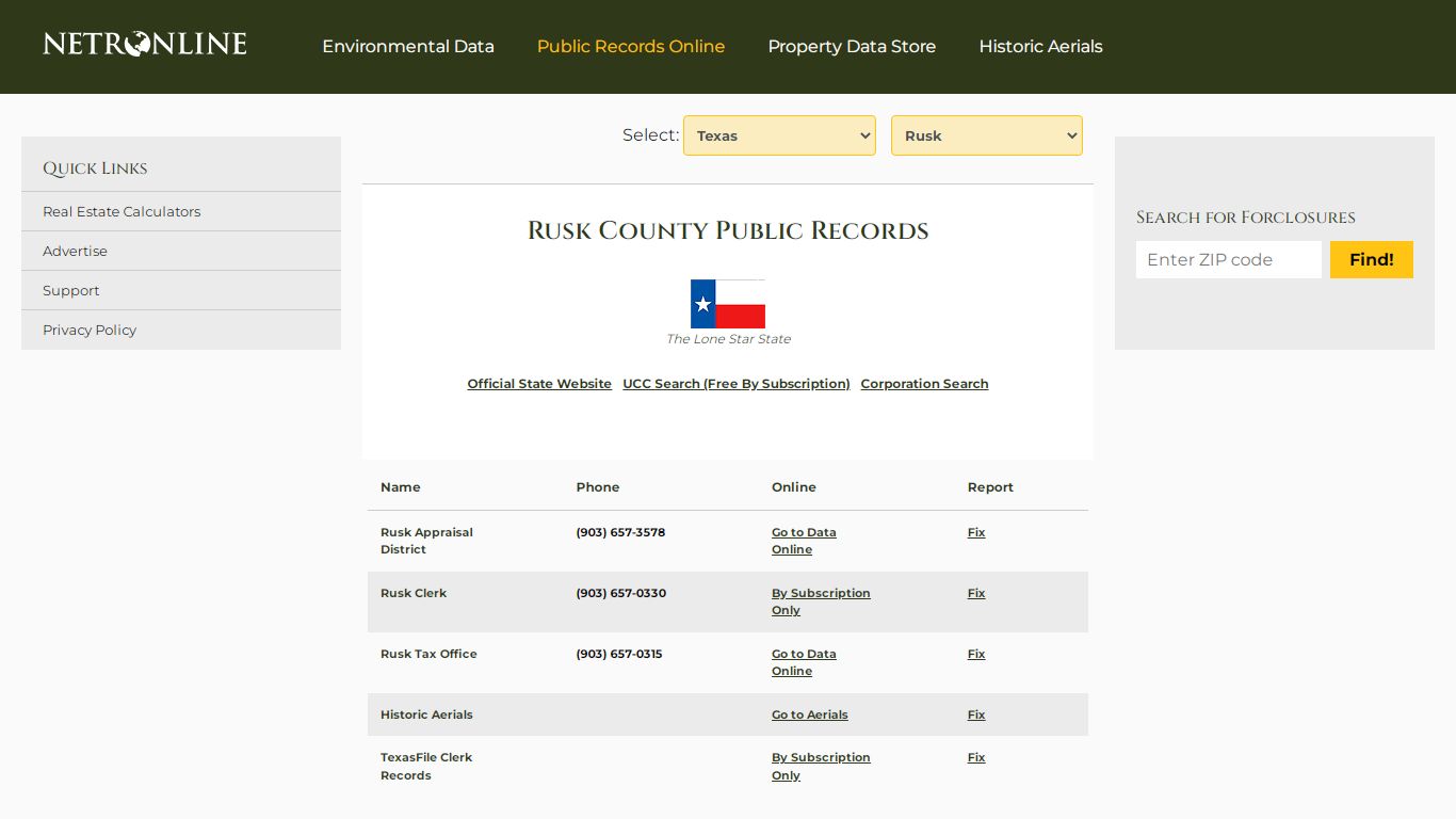 Rusk County Public Records - NETROnline.com